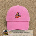 Casquette baseball Rose délavé 100% coton avec motif Roméo 7 cm - image principale