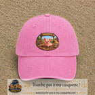 Casquette baseball Rose délavé 100% coton avec visuel Pigcity cochon 7 cm - image produit principale