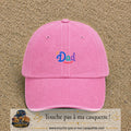Casquette baseball Rose délavé 100% coton avec visuel Dad coloré 3 cm - image produit principale