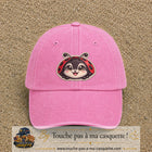 Casquette Rose délavé motif Coccinelle rouge 7 cm - vue principale