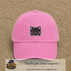 Casquette Rose délavé motif Chaton étoilé 5 cm - vue principale