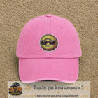 Casquette Rose délavé motif Kiwi avec lunettes 7 cm - vue principale