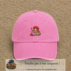 Casquette baseball Rose délavé 100% coton avec motif Juliette 3 cm - image principale
