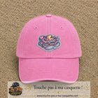 Casquette Rose délavé motif Message Style with me 7 cm - vue principale