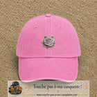 Casquette Rose délavé motif Rose grise 5 cm - vue principale