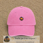 Casquette baseball Rose délavé 100% coton avec visuel Système solaire sphère 3 cm - image produit principale