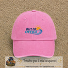 Casquette Rose délavé 100% coton avec motif Out of Office vague soleil 5 cm - image principale