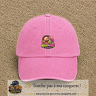 Casquette baseball Rose délavé 100% coton avec visuel Miam de nez 5 cm - image produit principale