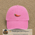 Casquette Rose délavé motif Piment piquant 3 cm - vue principale