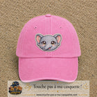 Casquette Rose délavé motif Éléphant kawaii 7 cm - vue principale