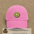 Casquette Rose délavé motif Kiwi frais 7 cm - vue principale