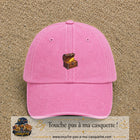 Casquette baseball Rose délavé 100% coton avec motif Coffre au trésor 3 cm - image principale
