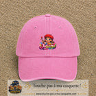 Casquette baseball Rose délavé 100% coton avec motif Juliette 5 cm - image principale