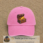 Casquette baseball Rose délavé 100% coton avec motif Coffre au trésor 7 cm - image principale