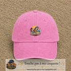 Casquette Rose délavé 100% coton avec motif Surfing Wolf 5 cm - image principale