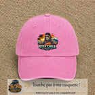 Casquette Rose délavé 100% coton avec motif Stay Chill squelette plage 7 cm - image principale