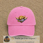 Casquette baseball Rose délavé 100% coton avec visuel Éclair ailé sport 7 cm - image produit principale