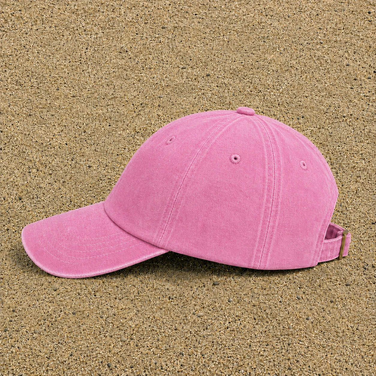 Casquette baseball Rose délavé en coton avec motif Jeune Diplômé 7 cm – vue couleur 4
