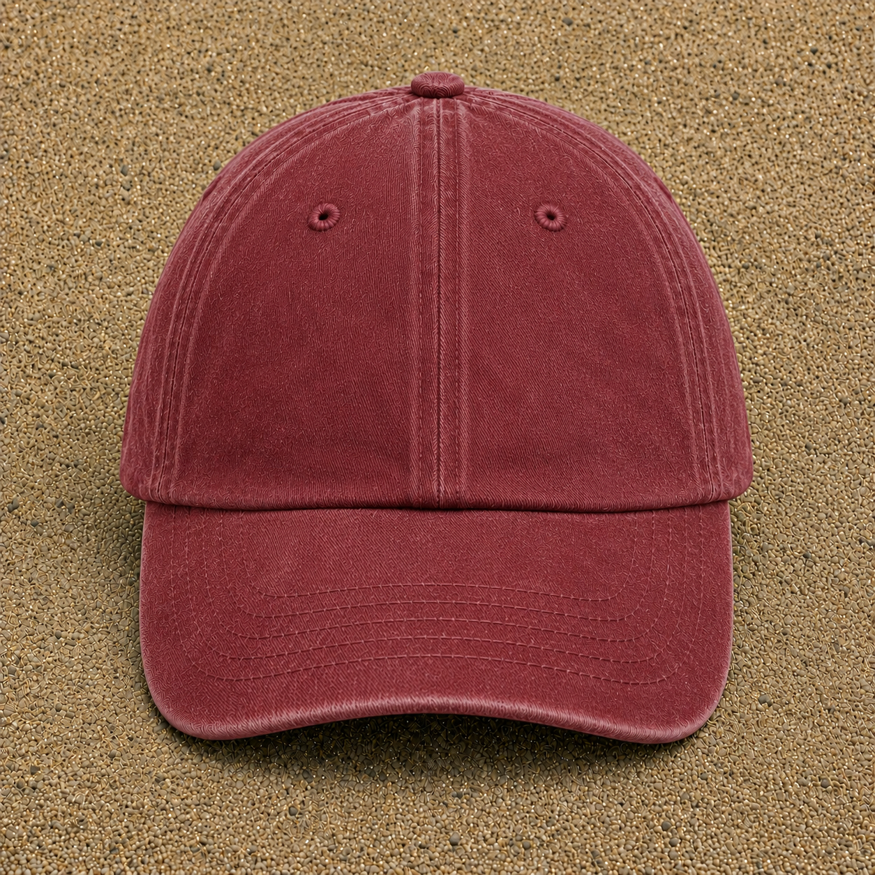 Casquette Rouge délavé - Bordeaux délavé 100% coton style baseball
