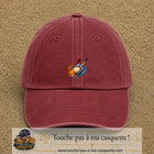 Image principale casquette Rouge délavé - Bordeaux délavé avec motif Fléchettes et billard 5 cm