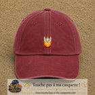 Casquette Rouge délavé - Bordeaux délavé motif Colombe lumineuse logo 5 cm