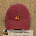 Image principale casquette Rouge délavé - Bordeaux délavé avec motif Cactus du désert 7 cm