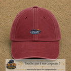 Casquette Rouge délavé - Bordeaux délavé avec motif Prénom Dimitri univers vitesse en 3 cm – vue principale