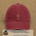 Image principale casquette Rouge délavé - Bordeaux délavé avec motif Poisson d’aquarium 3 cm