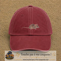 Image principale produit73moyenRB - casquette Rouge délavé - Bordeaux délavé avec visuel Souris 5 cm