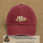 Image principale produit112moyenRB - casquette Rouge délavé - Bordeaux délavé avec visuel Mrs élégante 5 cm