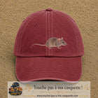 Image principale produit73grosRB - casquette Rouge délavé - Bordeaux délavé avec visuel Souris 7 cm
