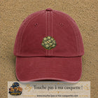 Image principale produit61moyenRB - casquette Rouge délavé - Bordeaux délavé avec visuel Liasses de billets 5 cm