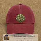 Image principale produit61grosRB - casquette Rouge délavé - Bordeaux délavé avec visuel Liasses de billets 7 cm