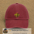 Image principale produit194moyenRB - casquette Rouge délavé - Bordeaux délavé avec visuel Cactus cowboy 5 cm