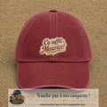 Casquette baseball Rouge délavé - Bordeaux délavé 100% coton avec visuel Ça suffit Maurice 7 cm - image produit principale