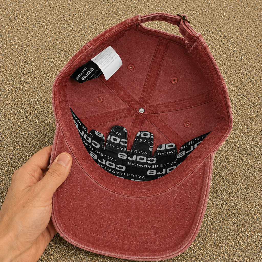 Casquette Rouge délavé - Bordeaux délavé avec motif Garçon casquette rouge et lunettes 5 cm - vue pack couleur 5