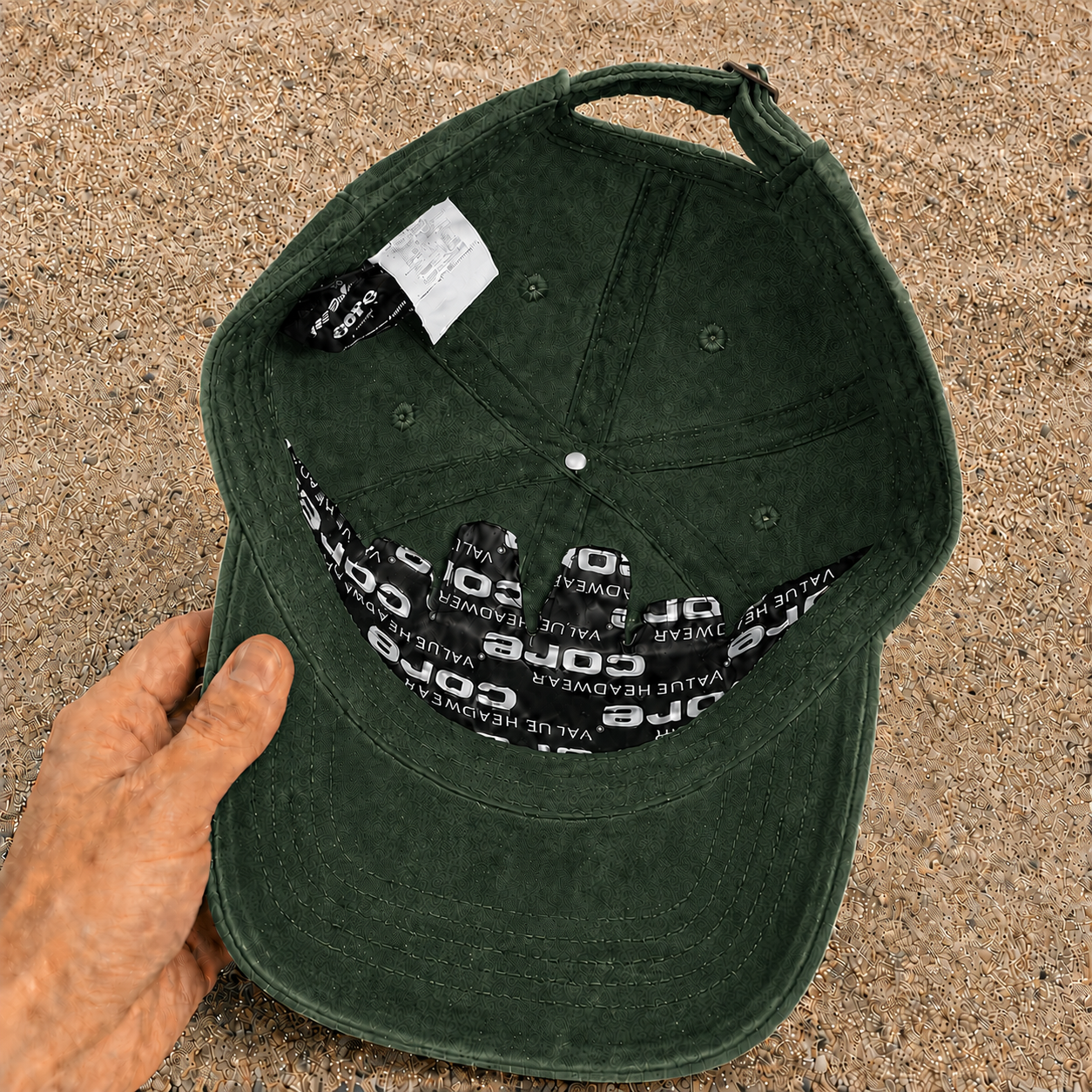 Casquette Vert foncé délavé 100% coton style baseball