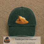 Image principale casquette Vert foncé délavé avec motif Dune du désert 7 cm