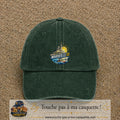 Casquette Vert foncé délavé motif Marseille 13 logo 7 cm