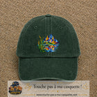 Image principale casquette Vert foncé délavé avec motif Lac de montagne 7 cm