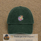 Image principale casquette Vert foncé délavé avec motif Boussole cosmique 5 cm