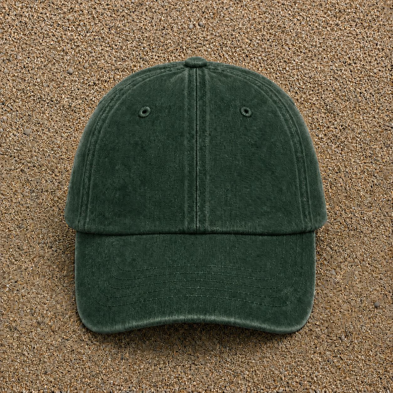 Vue complémentaire casquette Vert foncé délavé - motif Renard de lune