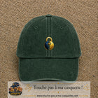 Image principale casquette Vert foncé délavé avec motif Cadenas doré 5 cm