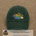 Casquette Vert foncé délavé avec motif Merci mon prof de maths en 7 cm – vue principale