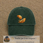 Casquette Vert foncé délavé motif Travail du bois logo 7 cm