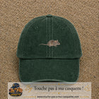 Image principale produit73petitVF - casquette Vert foncé délavé avec visuel Souris 3 cm