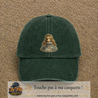 Image principale produit94grosVF - casquette Vert foncé délavé avec visuel Princesse poupée 7 cm