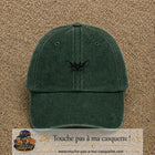 Image principale produit3petitVF - casquette Vert foncé délavé avec visuel Biche mignonne 3 cm