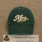 Image principale produit112grosVF - casquette Vert foncé délavé avec visuel Mrs élégante 7 cm