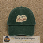Casquette baseball Vert foncé délavé 100% coton avec visuel Ça suffit Maurice 7 cm - image produit principale